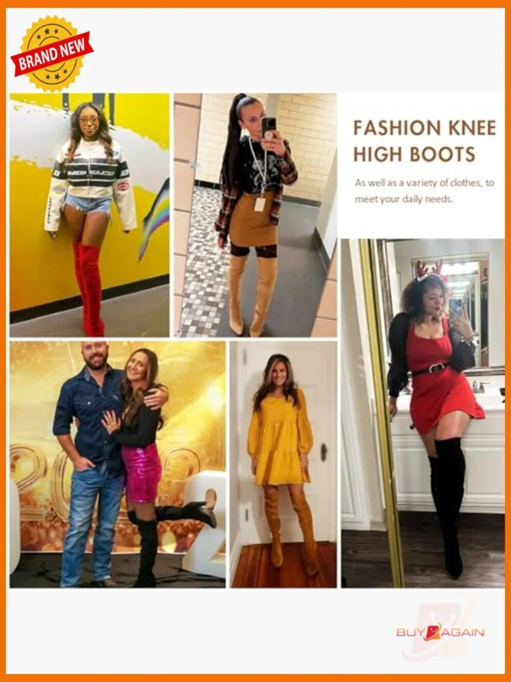 Suede Over The Knee Boots with 3.5 Inch Heel and Side Zipper